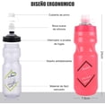 thumbnail image 2 of Botella de Agua Ligera para Deportiva 24 Onzas,Botellas de agua para bicicletas sin BPA,Bidón deportivo de ciclismo para fútbol, baloncesto,ciclismo,etc. (gris), 2 of 4