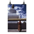 thumbnail image 2 of Print: Religious Reliquary Stupa, Woman Turns Prayer Wheel In Front Of The, 2 of 4