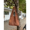 thumbnail image 4 of Firefly hope Bolso de hombro tejido para mujer, bolso de mano y neceser, elegante bolso de playa de verano, 36,5 x 2,1 x 32,8 cm (caqui)., 4 of 4