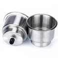 thumbnail image 1 of Marinebaby 2 Pcs Porte-Gobelet en Acier Inoxydable avec Drain pour Bateau Rv Campeur, 1 of 4