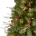 thumbnail image 3 of Nearly Natural 6.5ft. Lightly Frosted Big Sky Spruce Artificial Christmas Tree with 450 Clear (Multifunction) LED Lights with Instant Connect Technology, Berries, Pine Cones and 904 Bendable Branches, 3 of 10