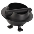 thumbnail image 2 of Contenedor de café en forma de planeta ABS negro para posos de café, perfecto para bares de cocina y oficina Elegante contenedor antideslizante para café, 2 of 8