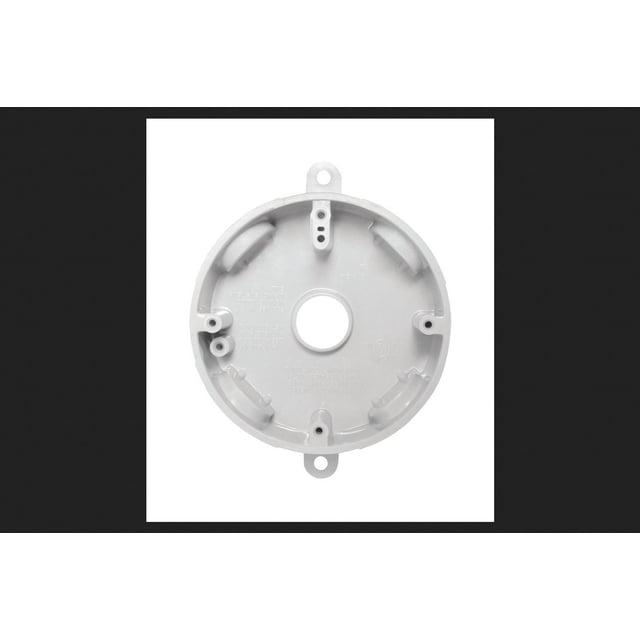 Carcasa eléctrica Sigma, caja de enchufe redonda de plástico, 14 cm, 5 huecos, blanca