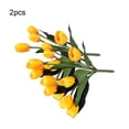 thumbnail image 4 of chidgrass 2pcs Artificial Flowers Tulips Real Touch Hand Faux Flower for Wedding Decoration Party Arrangements Garden Decor Yellow, 4 of 6