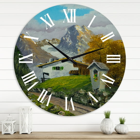 Designart 1 in Quartz Farmhouse Wall Clock