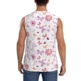 thumbnail image 4 of Balery Retro Floral Camisetas sin mangas para hombre, absorbe la humedad y protege contra el mal olor.-Large, 4 of 7