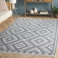 thumbnail image 2 of SAFAVIEH Prairie Ethelbert Geometric Area Rug, Blue/Grey, 6'7" x 6'7" Square, 2 of 11