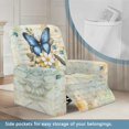thumbnail image 3 of Xoenoiee Butterfly Daisy Print Recliner Chair Covers Heavy Duty 4 Pieces Lazy Boy Recliner Cover for Recliner Chair, Washable Recliner Slipcovers for Pets Kids, 3 of 7