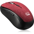 thumbnail image 3 of Adesso iMouse S80 2.4Ghz Fabric Wireless Red Fabric Mini Optical Mouse, 5-Button Red, 3 of 8