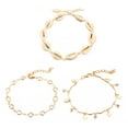 thumbnail image 1 of Wild Metal Sequins National Wind Beach Shell Stars 3 Pieces Anklet Jewelry, 1 of 9