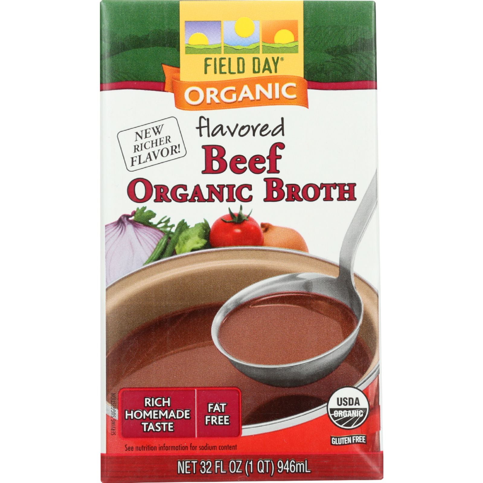 Field Day Organic Beef Broth, 32 Oz