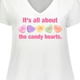 thumbnail image 4 of Inktastic Candy Hearts Ii Women's Plus Size V-Neck T-Shirt, 4 of 5