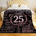 thumbnail image 2 of LHSHID 25th Birthday Blanket Gifts for Women Happy 25th Birthday Gift Ideas for Her 25 Year Old Gifts for Daughter Sister Bestie Personalized Flannel Fleece Soft Throw Blanket 50"x60", 2 of 7