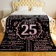 thumbnail image 2 of LHSHID 25th Birthday Blanket Gifts for Women Happy 25th Birthday Gift Ideas for Her 25 Year Old Gifts for Daughter Sister Bestie Personalized Flannel Fleece Soft Throw Blanket 30"x40", 2 of 7
