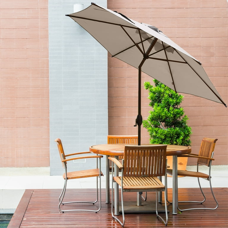 abba patio outdoor patio 9-feet aluminum market table umbrella Abba Patio 9-Ft Market Outdoor Aluminum Table Patio Umbrella with Push  Button Tilt and Crank, Multiple Colors