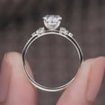 thumbnail image 4 of Cora Jewellery 1.32CT Snow Drift style Oval Moisanite Engagement Ring For Women, 14K White Gold, 4 of 9