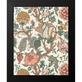 thumbnail image 2 of Baxter Mill Archive 15x18 Black Modern Framed Museum Art Print Titled - Pastel Jacobean Floral I, 2 of 5