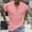 Pink, variant on CaiJunJia George Men's Henley Shirts Short Sleeve Casual Basic Tee Summer Button Henley Soild T Shirts