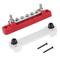 thumbnail image 2 of Bloque de terminales eléctricos portátil perfecl con cubierta transparente Barra colectora de 5 vías cobre 150 a rojo, 2 of 8