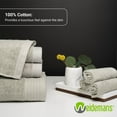 thumbnail image 6 of Weidemans 100% Cotton Bath Towels | Eco-Friendly Exclusive Bathsheet towels Set of 2 (Size: 35" X 70") |Ultra Soft and Highly Absorbent Bath Towel Set Gym, Hotel, Travel Camp, Pool Spa |Sand & Silver, 6 of 13
