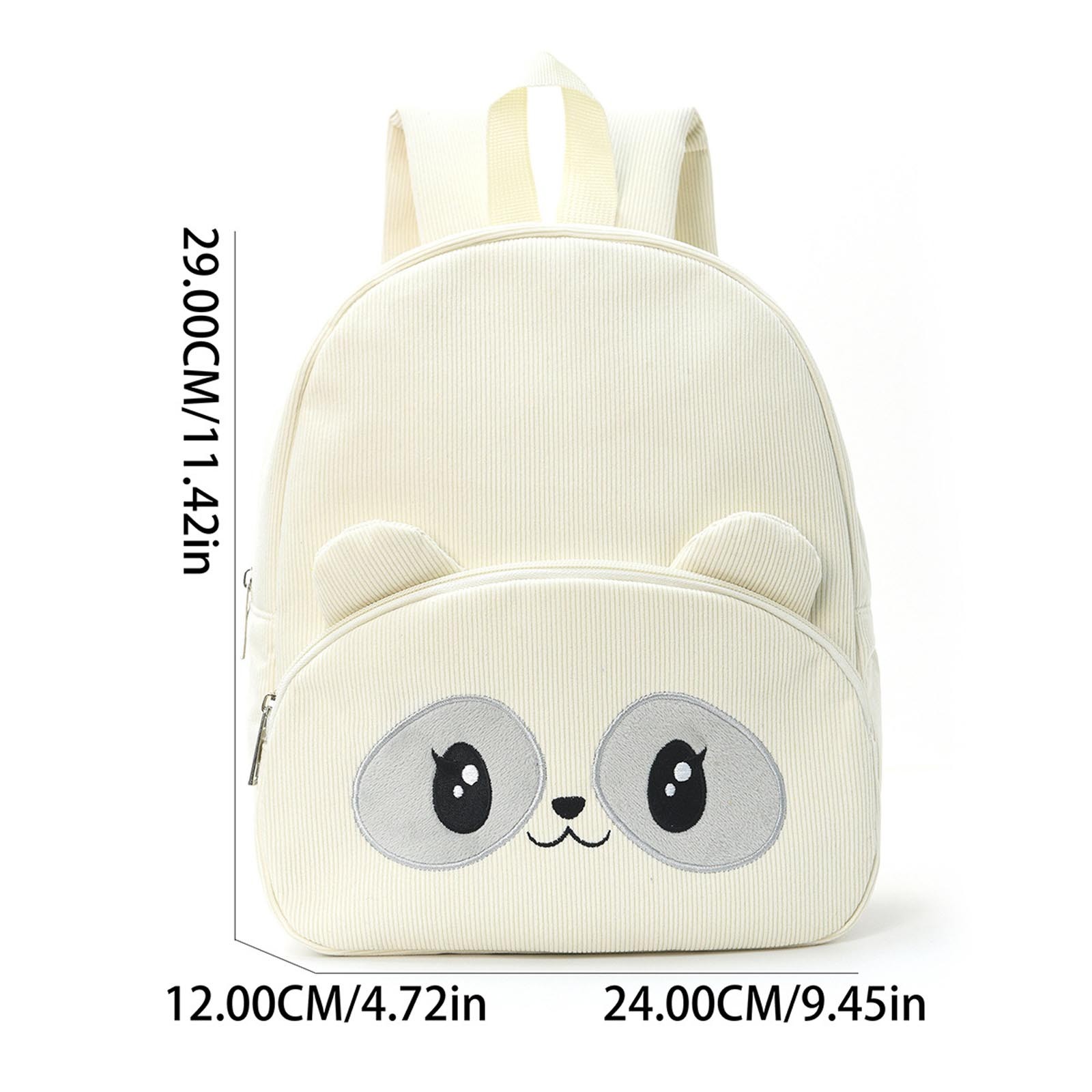 Mochila para niños, de pana, para regreso a clases, con diseño de dibujos animados de animalitos, liviana, para preescolar, casual para actividades escolares 3