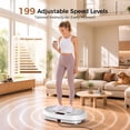 thumbnail image 2 of Patbrela Vibration Plate Exercise Machine for Lymphatic Drainage & Home Fitness, Whole Body Workout Platform for Weight Loss, with 199 Speed Levels and 9 Preset Programs, 400 Lb Capacity, White, 2 of 9