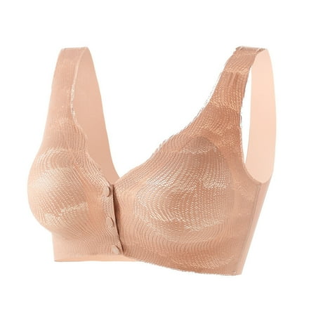 Elvqul Bras Women Pink Nylon Bralette Juniors Wirefree Underwear Bras