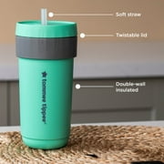 Tommee Tippee 3-in-1 Insulated Toddler Convertible Cup, 18m+, 10oz, Spill-Proof, Green, 1 Pack