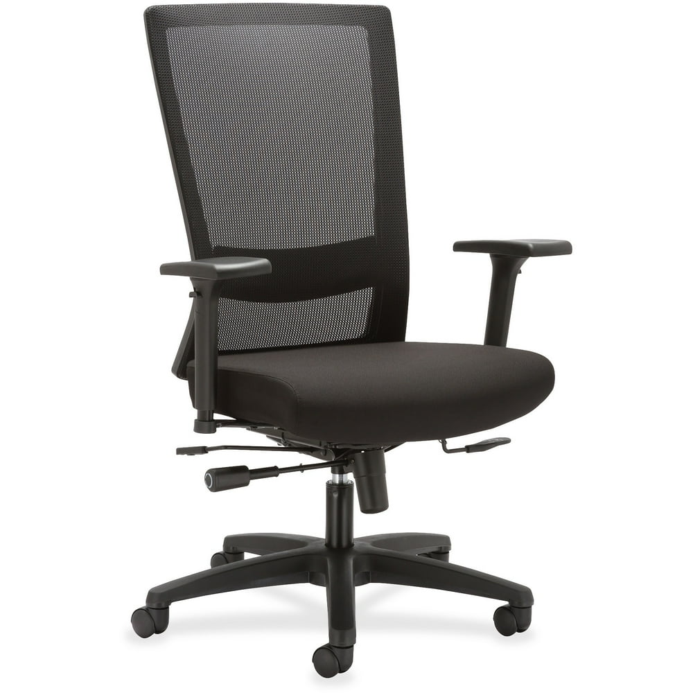 Lorell Mesh Highback Seat Slide Chair, Black