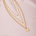thumbnail image 2 of Multilayer Collier Étoile Coeur: Collier Pendentif en Alliage Vintage Chaîne Collier, 2 of 5