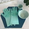 thumbnail image 2 of Cleaning Brush Heat Resistant Washing Gloves for Housework, Kitchen Cleaning, 2 of 5