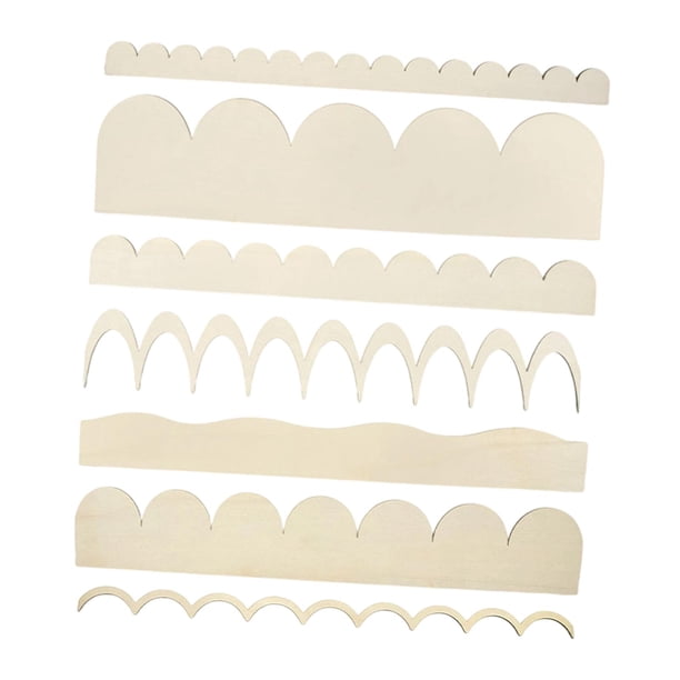 Moldura de madera en forma de abanico,Moldura decorativa de madera en forma de abanico para hacer tú mismo,Moldura de madera en forma de abanico sin terminar con forma de onda,Moldura