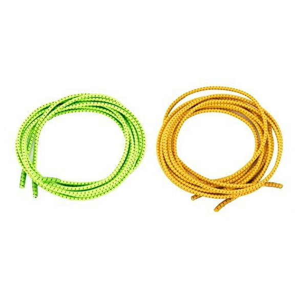 Elastic No Tie Shoelaces for Adults and Children (2-Pack) (39" length, Orange & Green)