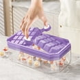 thumbnail image 2 of 32Holes Press Ice Cube Tray Easy Release Storage Box for Party Drinks,Tea,Coffee Purple, 2 of 9