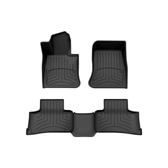 WeatherTech FloorLiner HP Custom Fit Floor Mats compatible with 441812-1-2IM - 1st & 2nd Row, Black