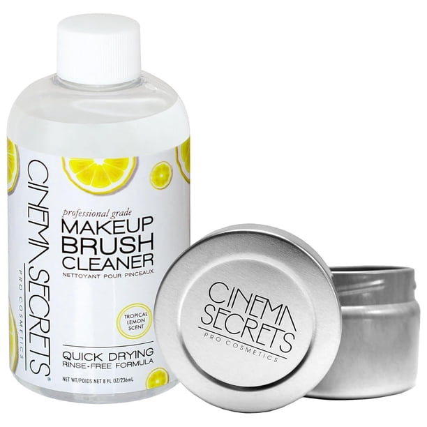 Limpiador de brochas de maquillaje Cinema Secrets 240 ml con lata limpiadora