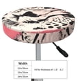 thumbnail image 4 of Balery Pink Cheetah Art Round Bar Stool Seat Covers Velvet Fabric Adjustable Protects from Scratches and Stains for 14-17 Inch Chair-14 inch, 4 of 7