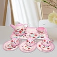 thumbnail image 2 of TISHITA Simulated Tea Toy Kids Tea Set for Little Girls Metal Pretend Play Toy Tea Party Set for Girls, 2 of 9