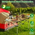 thumbnail image 6 of Xilee Camping Table Portable Folding,Lightweight Roll-Up Table Aluminum Low Portable Picnic Table with Carrying Bag for Outdoor, Beach, Picnic, Backyards, BBQ and Party, 47.2''D x 21.6''W x 19.5''H, 6 of 7