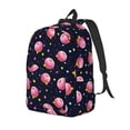 thumbnail image 1 of Disketp Cartoon Donut Planets Mochila de Lona Estampada, Mochila Escolar de Viaje Ligera para Estudiantes y Portátil-Small, 1 of 5