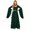 Green, variant on Renaissance Medieval Long Dress, Flared Bell‑Sleeve Floor‑Length Gown for Halloween, Themed Party, Stage Show and Historical Reenactment Role‑Play Costume Outfit (Black M)