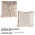 thumbnail image 3 of Somerset Home Mongolian Faux Fur Pillow Â– 18-inch Square Cover & Insert (Coffee), 3 of 3