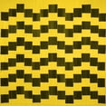 thumbnail image 1 of Ahgly Company Machine Washable Indoor Square Abstract Yellow Contemporary Area Rugs, 4' Square, 1 of 4