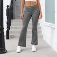 thumbnail image 4 of Wide Leg Sweatpants for Women Fold Over Low Rise Yoga Lounge Pants Low Rise Sweatpants, 4 of 9