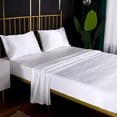 thumbnail image 4 of Satin Solid color Bedding Set-Four Seasons,3,3,white,King, 4 of 12
