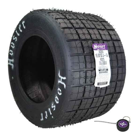 Hoosier Flat Track & TT (Tourist Trophy) Tire 18.0X10.0-10 CB - 16300RD20 for ATV Tire & Off-Road Racing with Hoosier Keychain