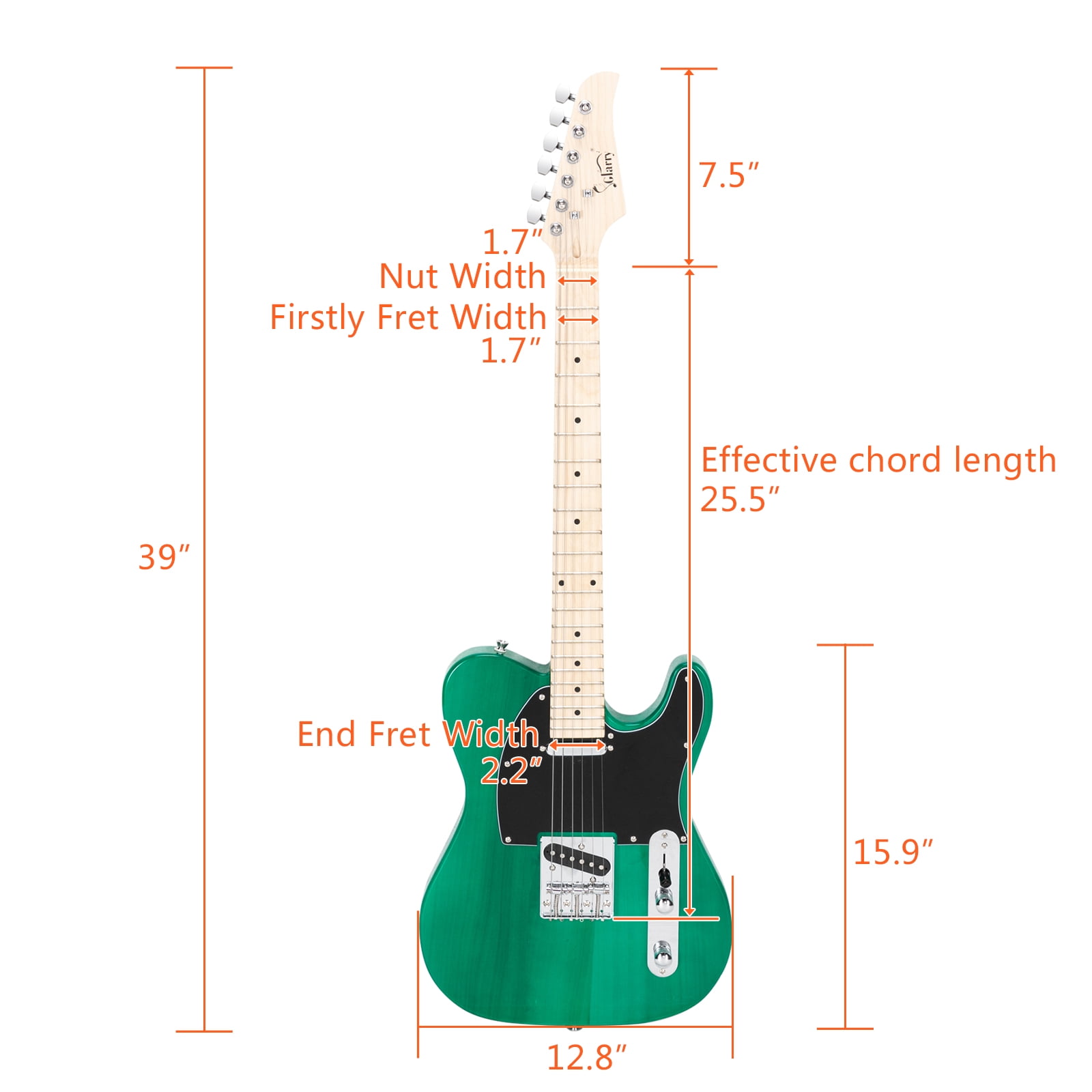 Private Jungle Cutaway Guitar, Fingerboard Electric Guitar with 20W Amplifier Bag Strap Plectrum Connecting Wire Spanner Tool, Green