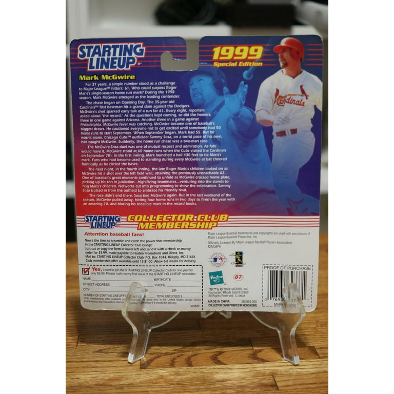 1999 starting lineup mark mcgwire action figure by sports