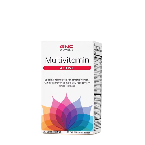 GNC Women's Ultra Mega Active Multivitamin, 90 Caplets, Supports Active