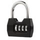 thumbnail image 1 of Candado de combinación Cerradura de casillero de 4 dígitos Candado impermeable para exteriores para casillero de gimnasio escolar, casillero deportivo, cerca, puerta (negro, 1 paquete), 1 of 5
